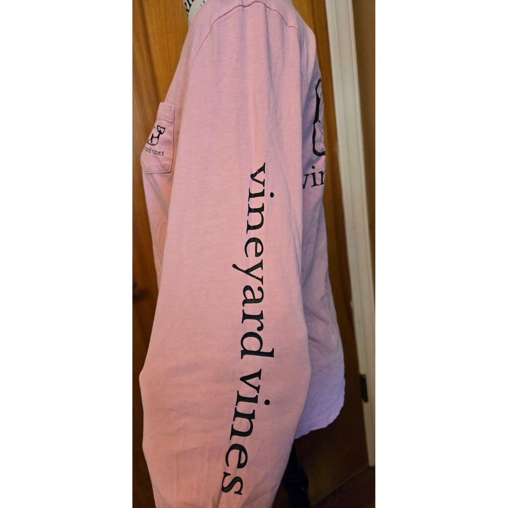 Vineyard Vines Soccer Whale Long Sleeve Pocket Shirt Womens Small Pink - Picture 5 of 13